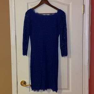 Cobalt Blue Diane Von Furstenberg Zarita Lace Dress